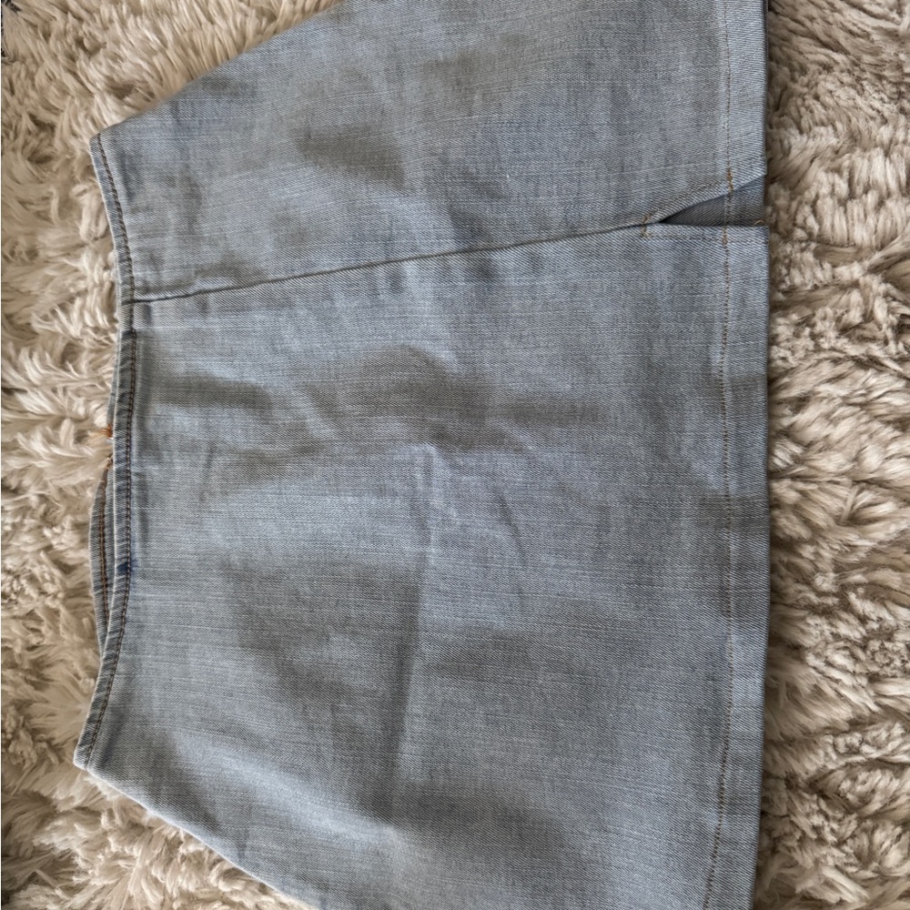 Light Blue Mini Denim Skirt